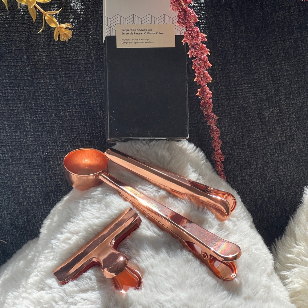 SHORT STORIES Copper Java Clip & Scoop Set - Picture 3 of 8